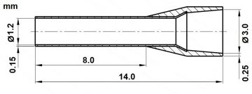 KABEĻU UZGALIS TUL-0.75/8/DIN-G*P100